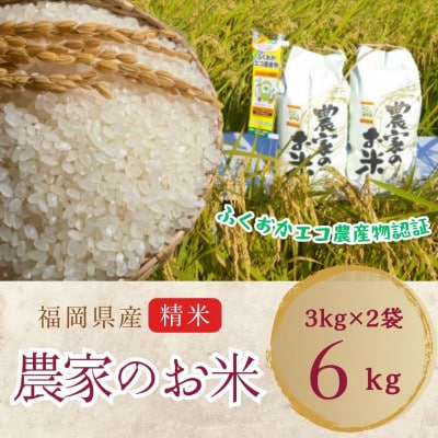 農家の直送米　ふくおかエコ農産物【農家のお米】6kg
