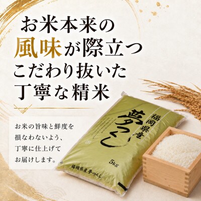 【令和8年産　新米】9月～発送【食味鑑定士厳選】福岡県産 夢つくし10kg(5kg×2袋)(中間市)