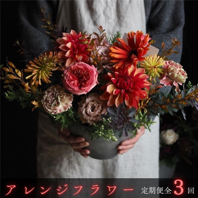 【毎月定期便】【margue】季節のアレンジメントフラワーA全3回