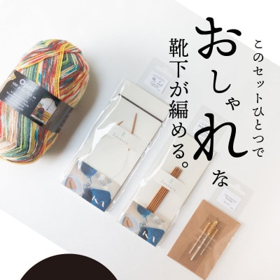 【seeknit】非対称輪針で編む大人ソックスのキット 59907【2104】