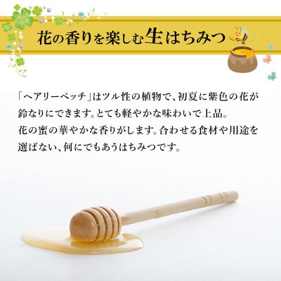 生駒で採れた蜂蜜「ヘアリーベッチ」500g