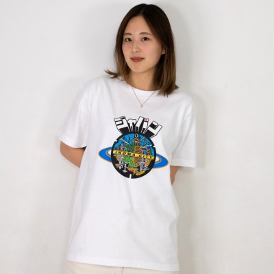 生駒市 マンホールTシャツ(未来都市)白 Mサイズ