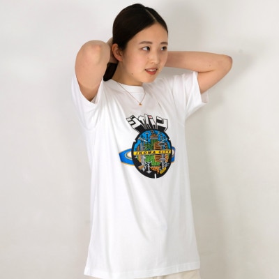 生駒市 マンホールTシャツ(未来都市)白 Lサイズ