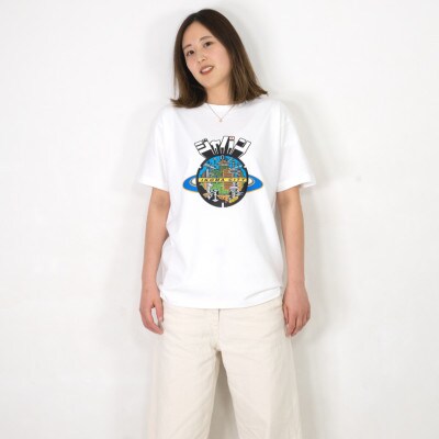 生駒市 マンホールTシャツ(未来都市)白 XLサイズ