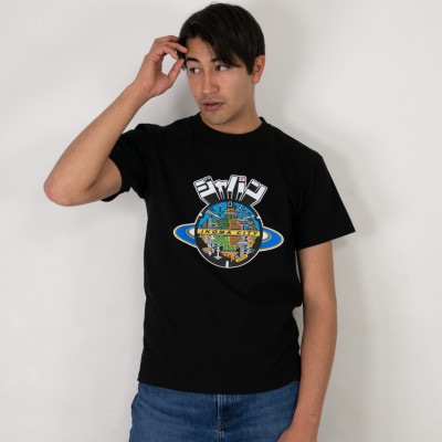生駒市 マンホールTシャツ(未来都市)黒 Lサイズ