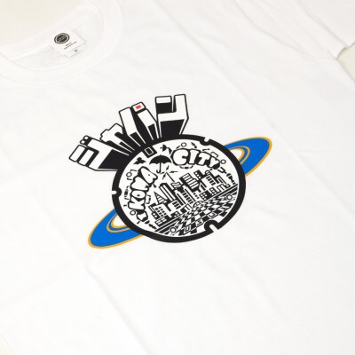 生駒市 マンホールTシャツ(ポップ)白 Lサイズ