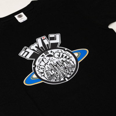 生駒市 マンホールTシャツ(ポップ)黒 XLサイズ