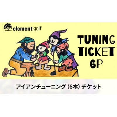 アイアン チューニングチケット(6本) エレメントゴルフ × 名古屋外国語大学コラボデザインチケット