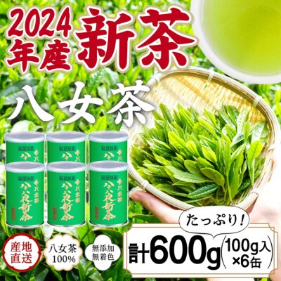 2024年産 八女茶 八十八夜新茶 産地の香りを閉じ込めたお茶の缶詰 100g×6缶