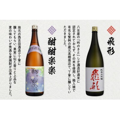 ＜純米大吟醸＞飛形・＜はだか麦焼酎＞酣酣楽楽1.8Lセット
