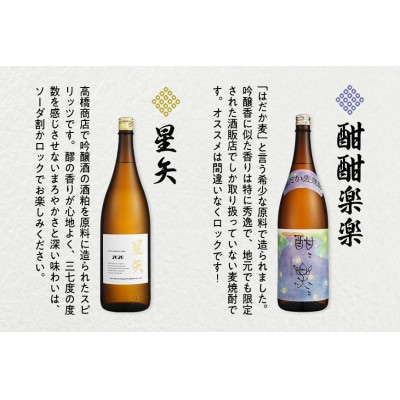 「星矢」と「酣酣楽楽」のオリジナルセット　各1800ml