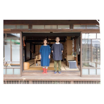 【割烹着:身丈85cm】無地 グレー　KAPPOGI-085