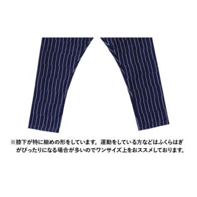 MONPE ずらしストライプ ブルー 厚地 Mサイズ