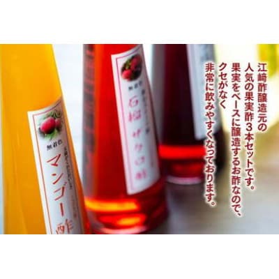 果実酢3本セット(マンゴー、ブルーベリー、ザクロ)