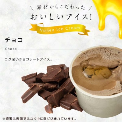 【冷凍】 かの蜂 はちみつアイス チョコ 12個 セット (90ml×12個)