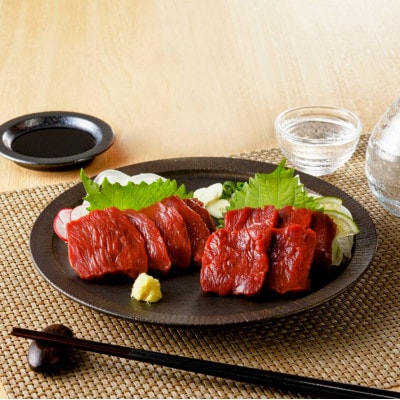 《福岡肥育》国産赤身馬刺したれ付き【モモ】100g×5【冷凍】(八女市)