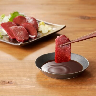 《福岡肥育》国産赤身馬刺したれ付き【カタ】100g×5【冷凍】(八女市)