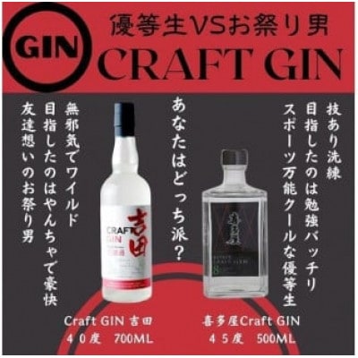 喜多屋&西吉田酒造　クラフトジンセット
