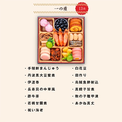 千賀屋謹製 2027年 迎春おせち料理「おもいやり」和風三段重 3人前 全38品 冷蔵