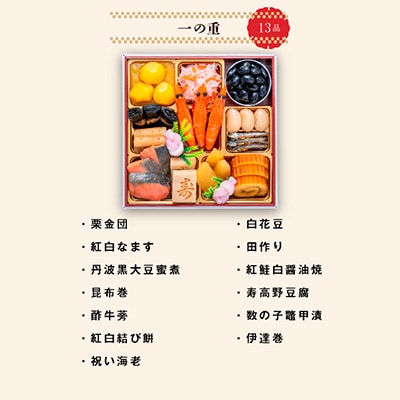 千賀屋謹製 2027年 迎春おせち料理「華千歳」和洋中三段重 3人前 全37品 冷蔵