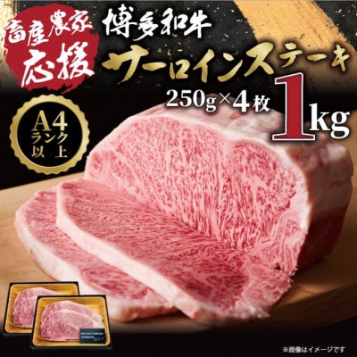 【A4～A5】博多和牛サーロインステーキセット 1kg(250g×4枚)(八女市)