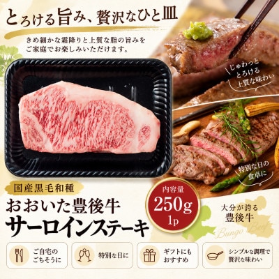 おおいた豊後牛サーロインステーキ250g(250g×1枚)(姫島村)