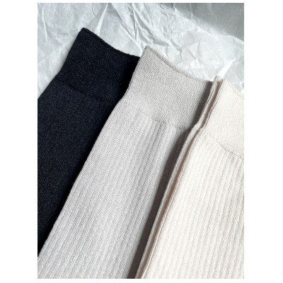 美濃和紙靴下2足セット　ブラック×ホワイト(25-27cm)