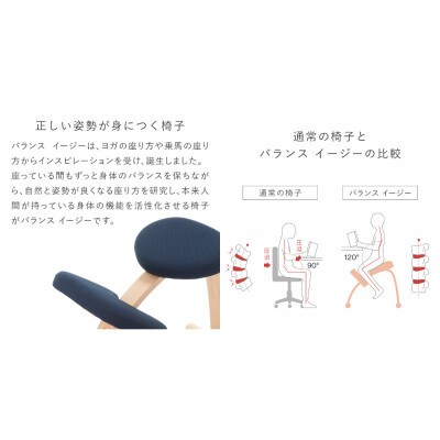 バランス イージー 通常フレーム(カバー付き)バランスチェア 学習椅子 日本製 [ブラック]