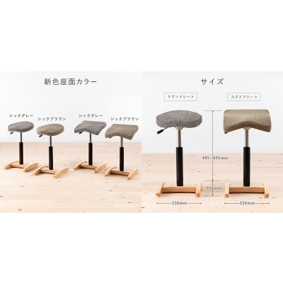 バランス シナジー　スクエアシート(カバー付き)[本体:シックブラウン/カバー:ネイビー]