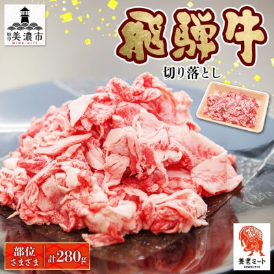 【 飛騨牛 】切り落とし 280g×1P 黒毛和牛 BBQにも 養老ミート