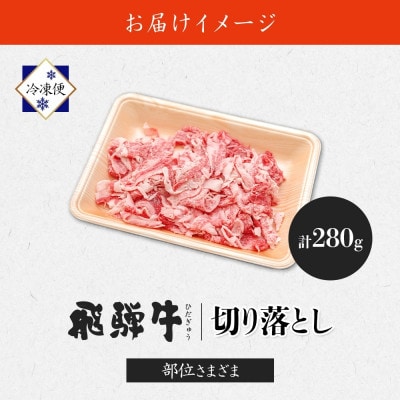【 飛騨牛 】切り落とし 280g×1P 黒毛和牛 BBQにも 養老ミート