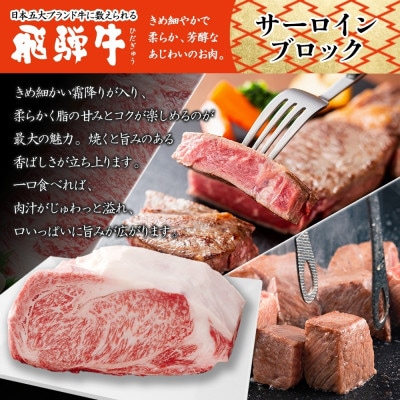 【 飛騨牛 】サーロインブロック ステーキ用 5kg 黒毛和牛 霜降り 養老ミート