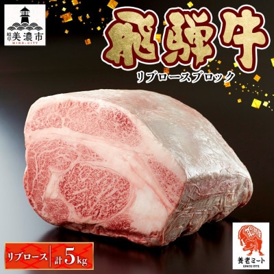 【 飛騨牛 】リブロースブロック ステーキ用 5kg 黒毛和牛 霜降り 養老ミート