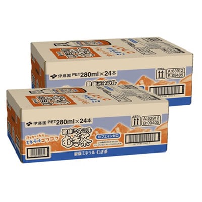 【毎月定期便】伊藤園の健康ミネラルむぎ茶 280mlペット×48本(24本×2ケース)全3回
