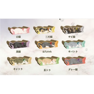 猫の爪とぎ　バリバリ猫ちゃん(白猫)
