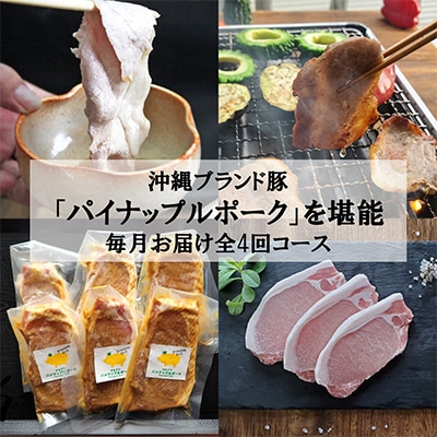 【毎月定期便】4ヵ月定期便!パイナップル ポーク 満腹セット全4回