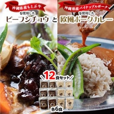 ビーフシチュウと欧風カレー12食セット(各6食ずつ)