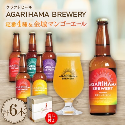 【お歳暮・無地熨斗付き】クラフトビール定番4種&金城マンゴーエール2本 6本セット