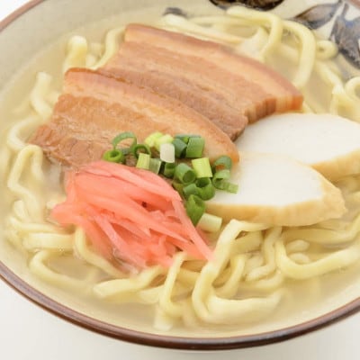 【沖縄本場の味・レビューキャンペーン対象】与那覇食品の沖縄そば(麺・スープ・三枚肉付き)4食セット