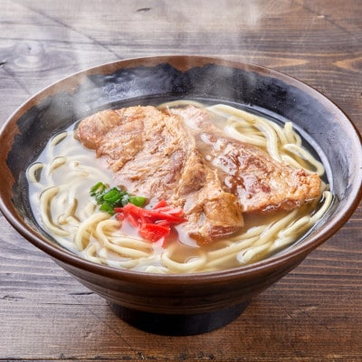 本ソーキそば(4食)もちもち生麺 特製スープ付き|沖縄そば【宮良そば】/与那原町