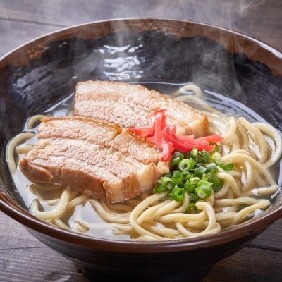 ラフテーそば(8食)三枚肉 もちもち生麺 特製スープ付き|沖縄そば【宮良そば】/与那原町
