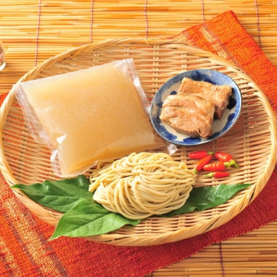 ラフテーそば(8食)三枚肉 もちもち生麺 特製スープ付き|沖縄そば【宮良そば】/与那原町