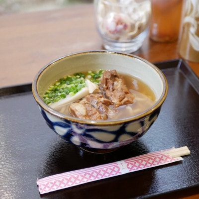 【沖縄県共通返礼品】きんそば 生麺 軟骨ソーキそば 8食セット(沖縄そば/与那原町)
