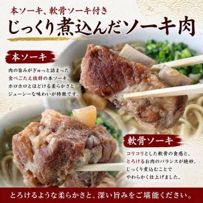 【元祖ソーキそばのお店 丸隆そば】本場沖縄の味 ソーキそば 2人前(本ソーキ&軟骨ソーキ付き)