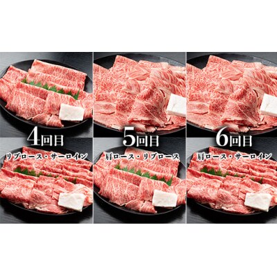 【定期便6回】山形牛すき焼き4～5人前定期便 FY20-788