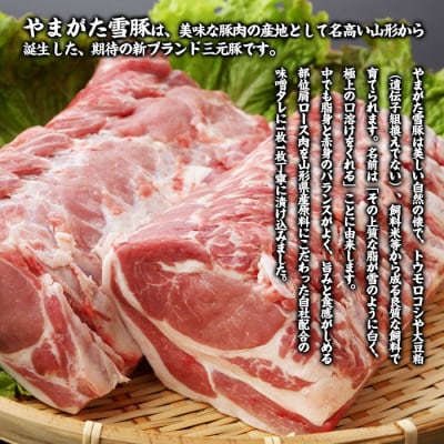 やまがた 雪豚 肩ロース 味噌漬け 80g×7 FZ23-265