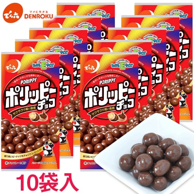 【でん六】ポリッピー チョコ Eサイズ 40g×10袋 FZ23-904