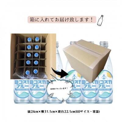 【毎月定期便】ヨコスカブルー10本セット (340ml瓶×10本)天然サイダー全6回