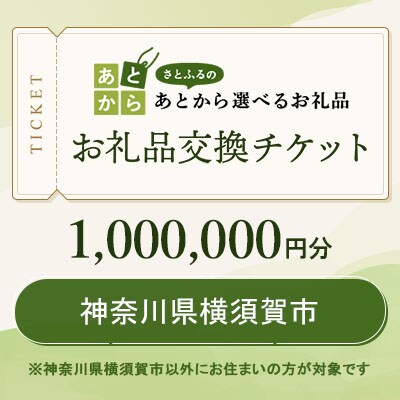 神奈川県横須賀市　お礼品交換チケット　1,000,000円分