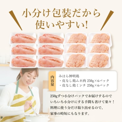 アスリートにおすすめ!低脂質・高タンパクな鶏むね肉 ミンチ 皮なし 合計3kg[012-019]